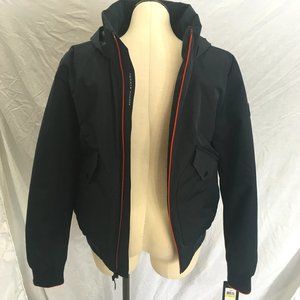 Tommy Hilfiger The Flex Mens Hooded Coat Medium Navy NWT
